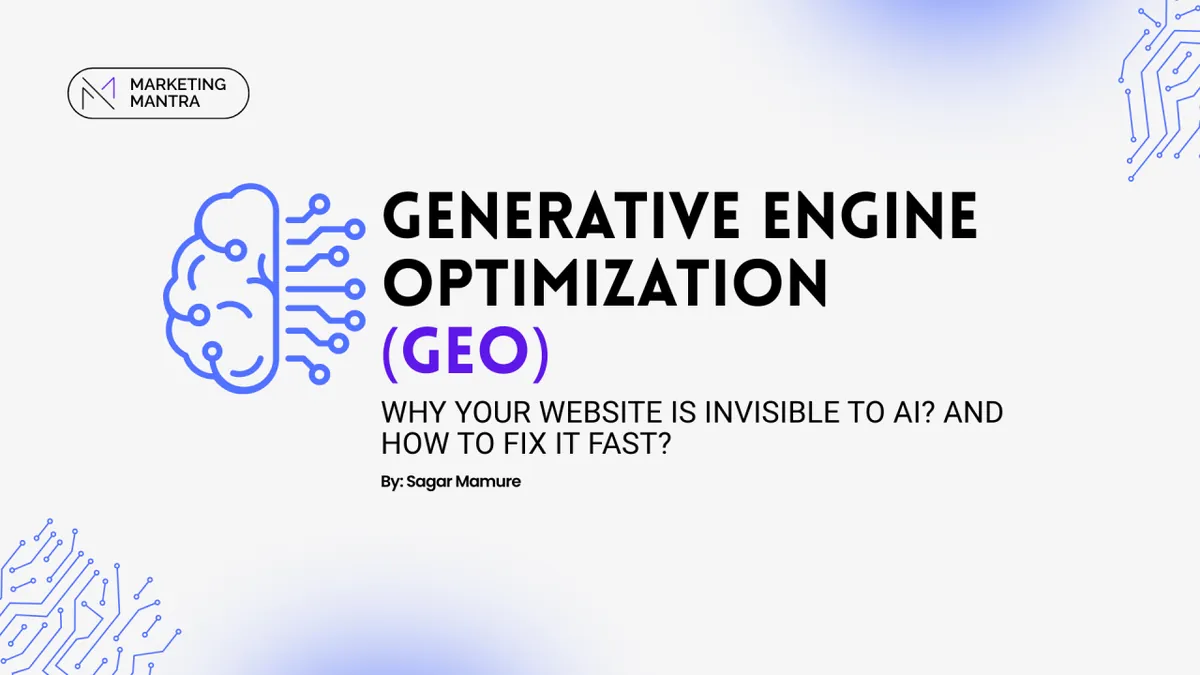 Generative Engine Optimization (GEO) cover with a circuit-style brain icon representing AI search