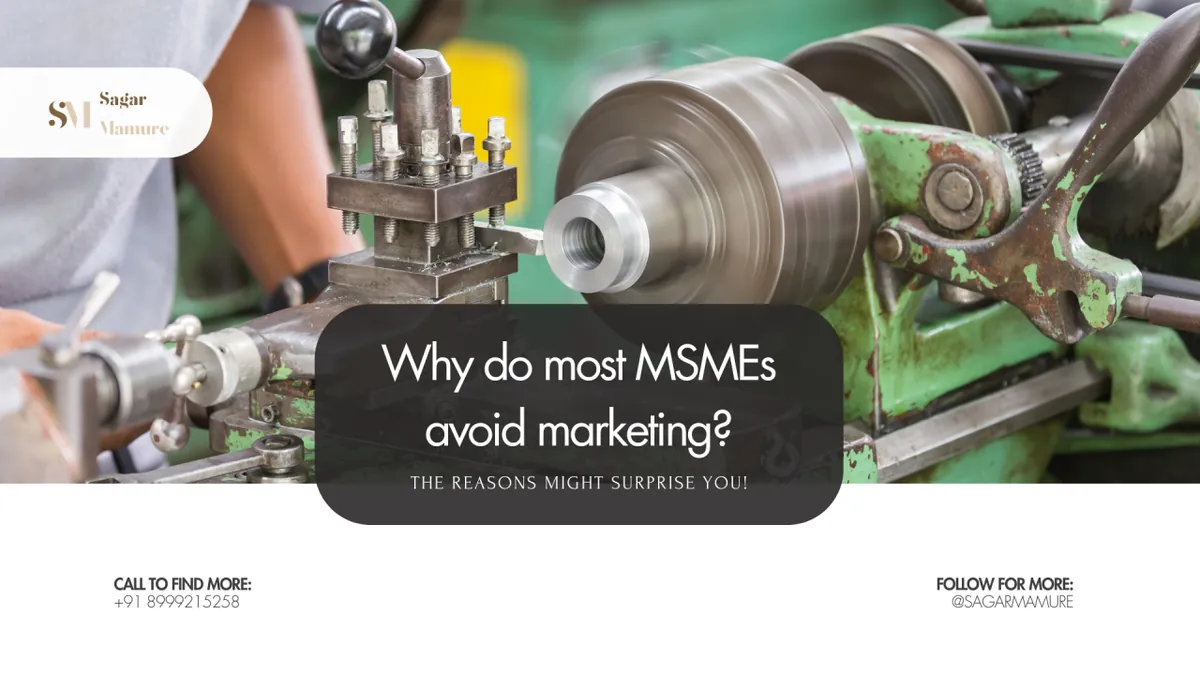 Close-up of a lathe in a mechanical workshop under the question Why do most MSMEs avoid marketing?